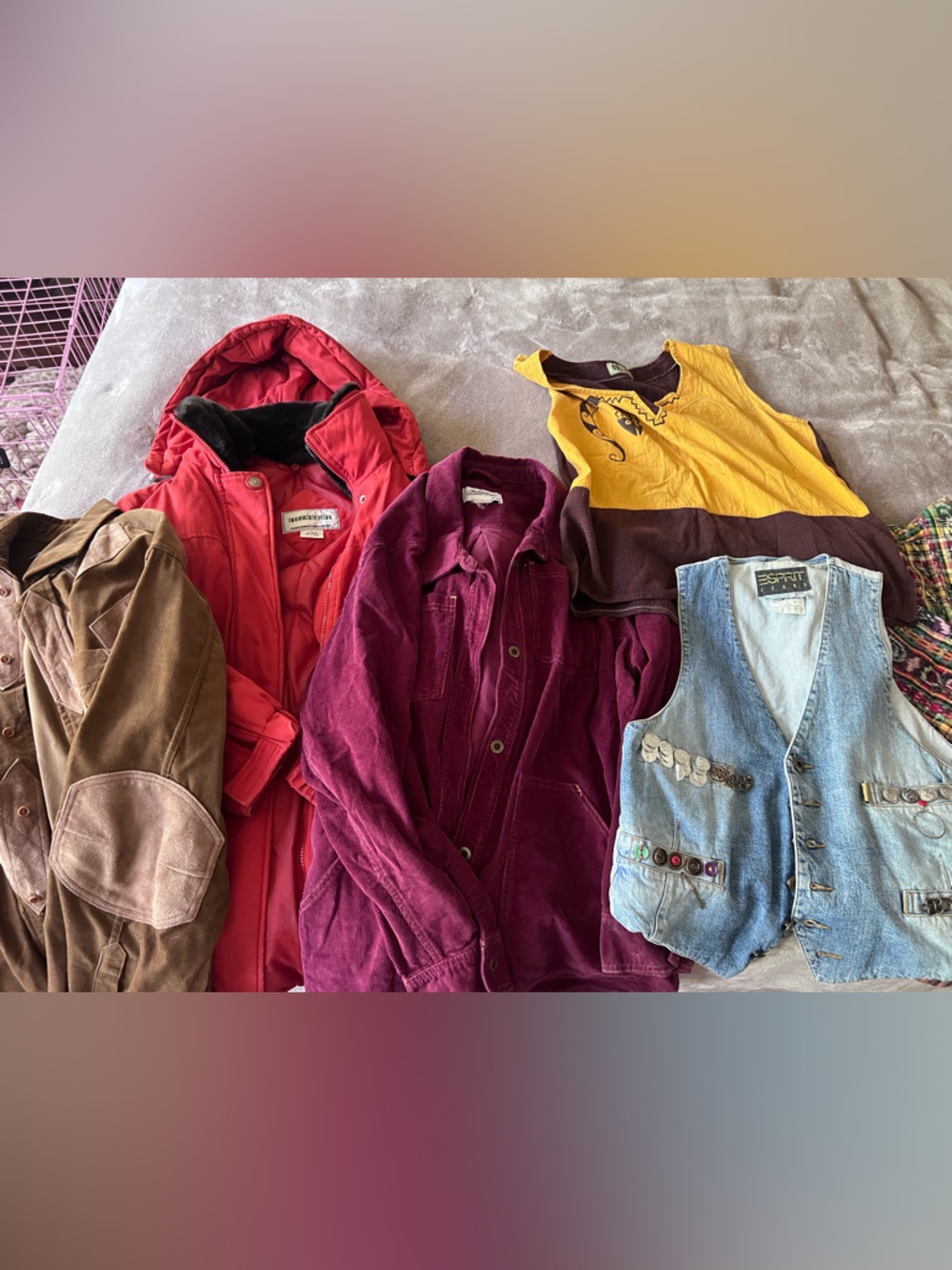 Vintage button up flannel and other items